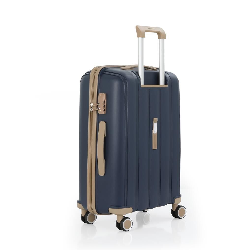 MÇS Orta Boy Kırılmaz Silikon Seyahat Valizi Bavulu V305 Laci/Şampanya