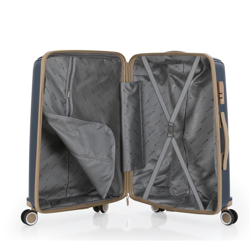 MÇS 3lü Set Kırılmaz Silikon Seyahat Valizi Bavulu V305 Laci Şampanya