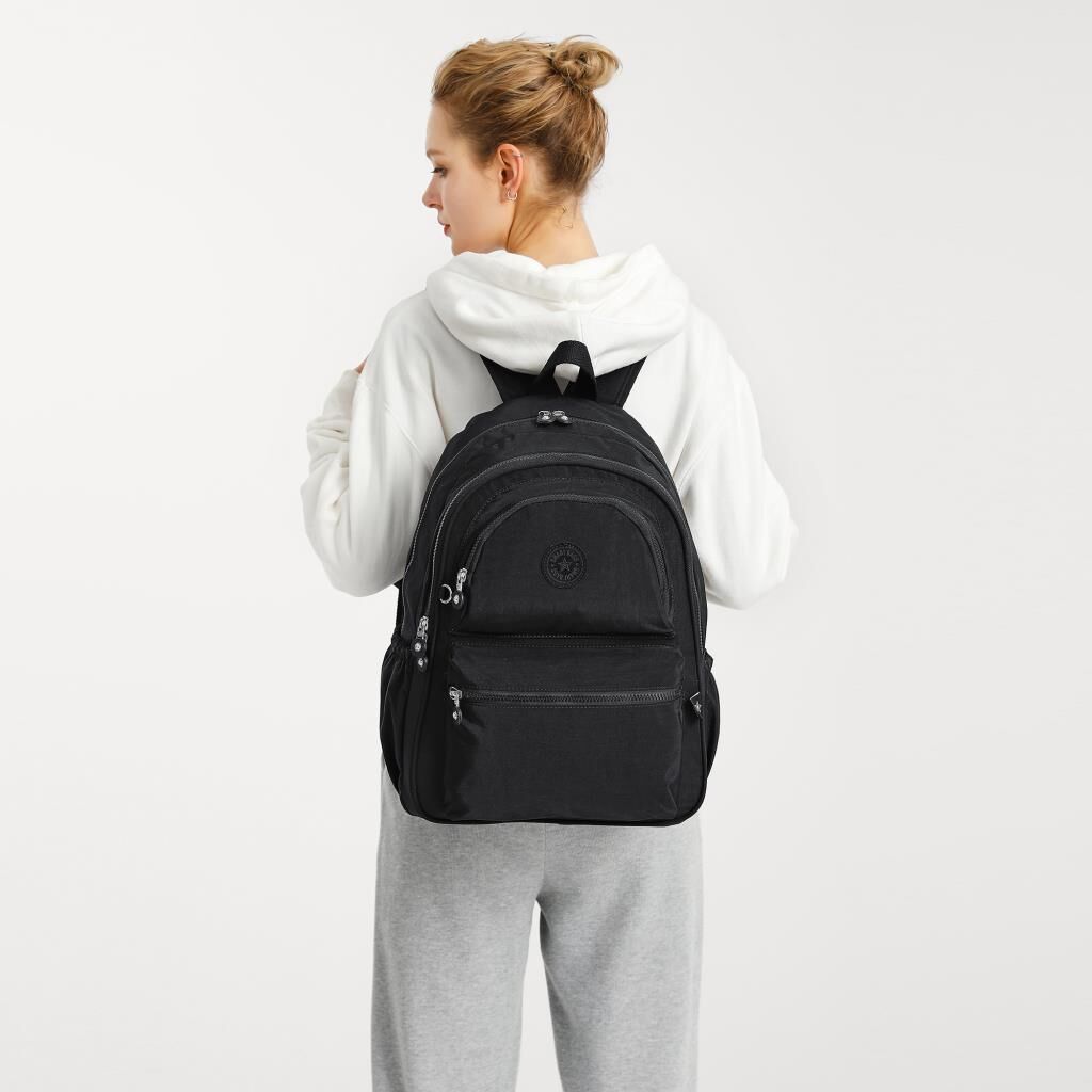 Smart Bags Büyük Boy Sırt Çantası Krinkıl Kumaş 1050 Siyah