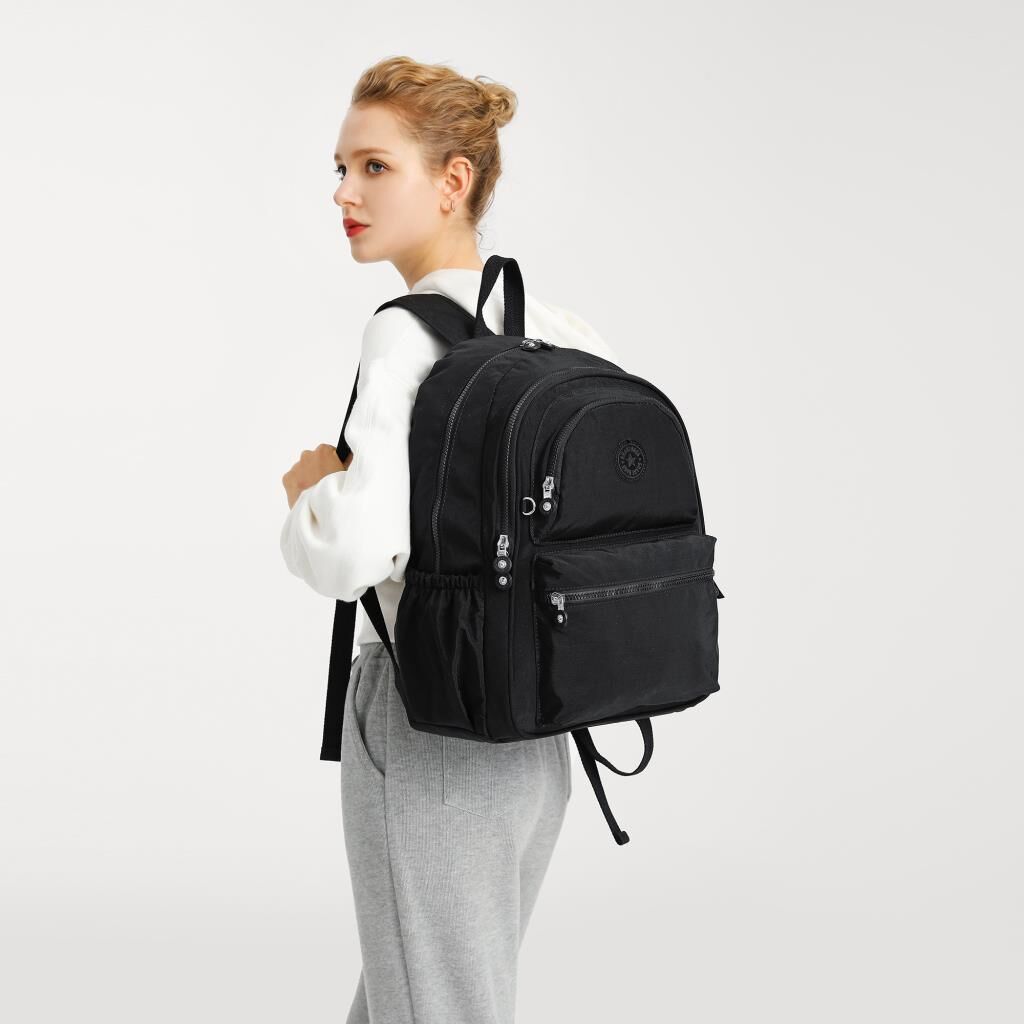 Smart Bags Büyük Boy Sırt Çantası Krinkıl Kumaş 1050 Siyah