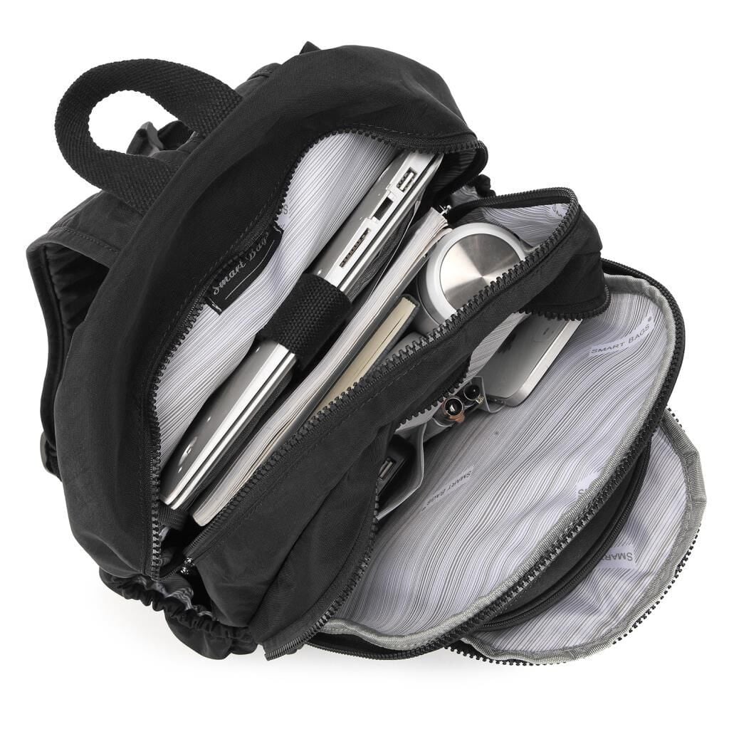 Smart Bags Büyük Boy Sırt Çantası Krinkıl Kumaş 1050 Siyah