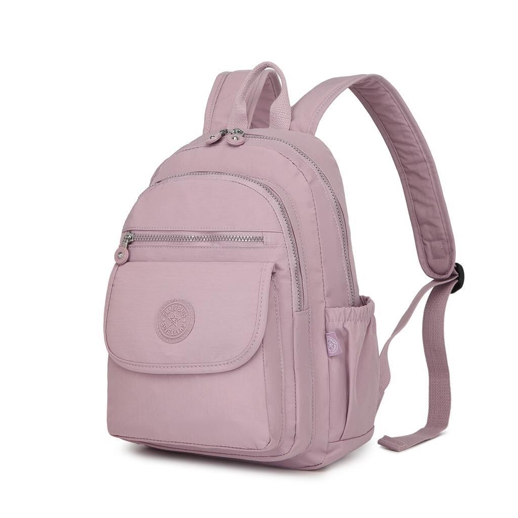 Orta Boy Kadın Sırt Çantası Smart Bags Krinkıl Kumaş 1187 Ten