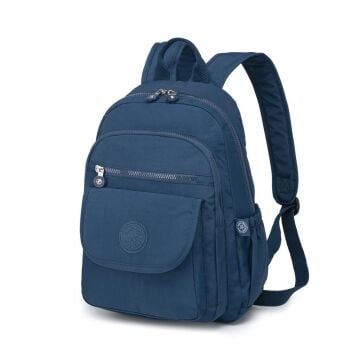 Orta Boy Kadın Sırt Çantası Smart Bags Krinkıl Kumaş 1187 Lacivert