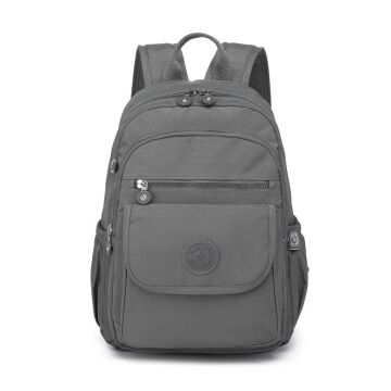 Orta Boy Kadın Sırt Çantası Smart Bags Krinkıl Kumaş 1187 Koyu Gri