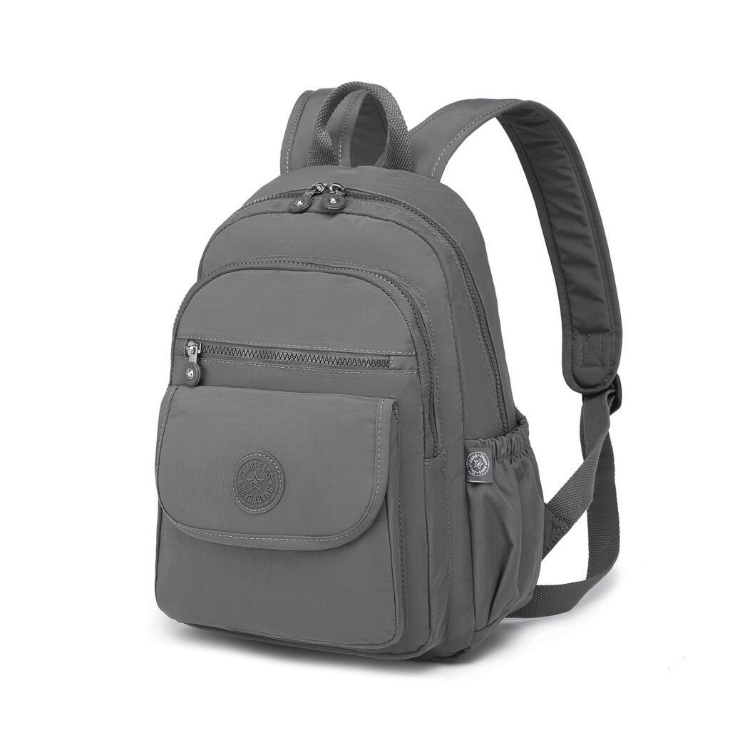 Orta Boy Kadın Sırt Çantası Smart Bags Krinkıl Kumaş 1187 Koyu Gri