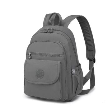 Orta Boy Kadın Sırt Çantası Smart Bags Krinkıl Kumaş 1187 Koyu Gri