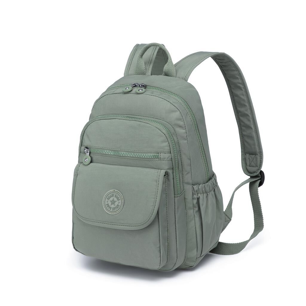 Orta Boy Kadın Sırt Çantası Smart Bags Krinkıl Kumaş 1187 Yeşil