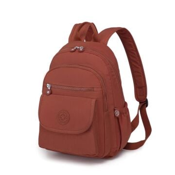 Orta Boy Kadın Sırt Çantası Smart Bags Krinkıl Kumaş 1187 Kiremit