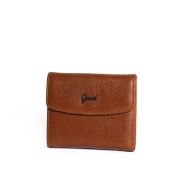 Grande Gerçek Deri Kadın Cüzdanı Hakiki Deri Küçük Boy Taba