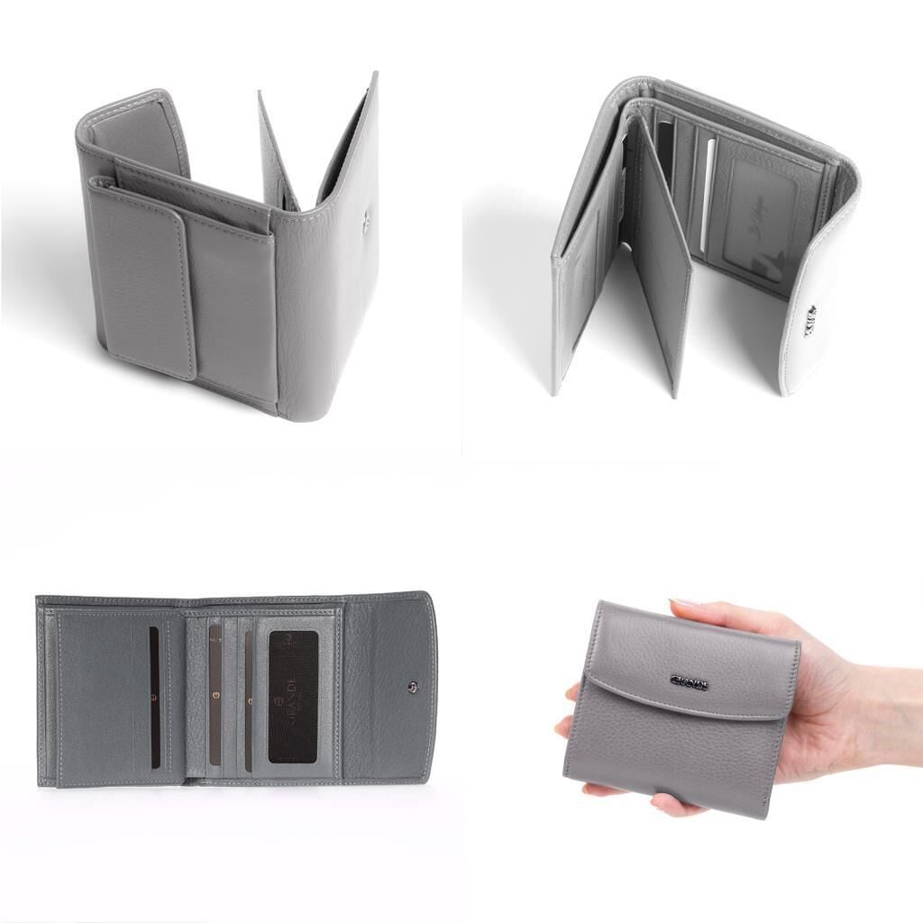 Grande Gerçek Deri Kadın Cüzdanı Hakiki Deri Küçük Boy Laci