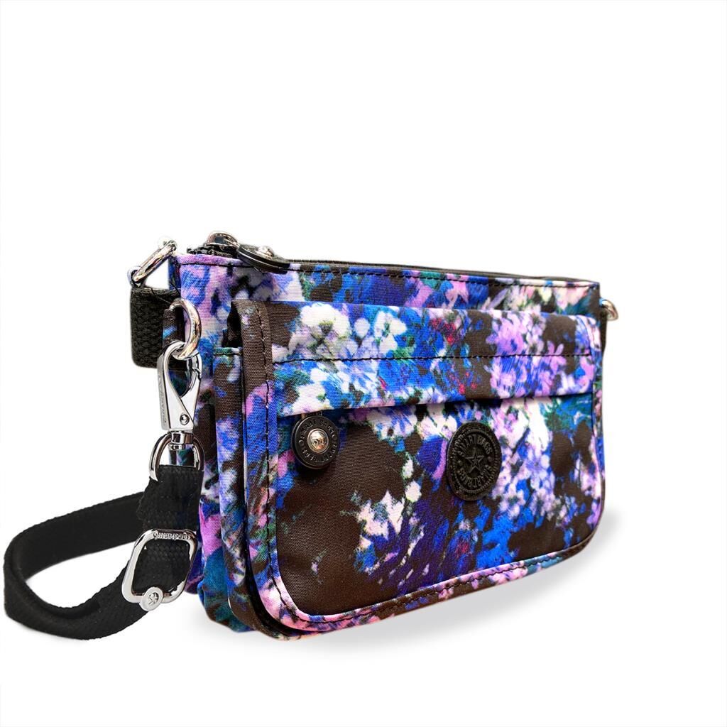 Minik Boy Krinkıl Kumaş Kadın Postacı Çantası Smart Bags 1191 Mavi Print