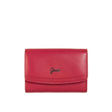 Grande Gerçek Deri Kadın Cüzdanı Hakiki Deri Normal Boy Fuşya