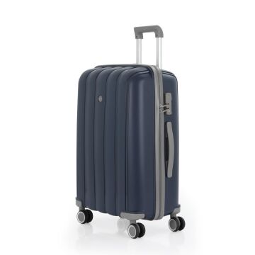 MÇS Orta Boy Kırılmaz Silikon Seyahat Valizi Bavulu V305 Laci/Gri