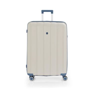 Mçs Valiz 3lü Set Kırılmaz PP Silikon Kemik/Sky Blue