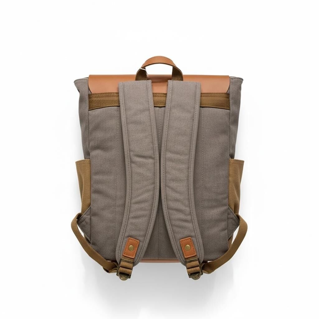 Kanvas Kumaş Laptop Gözlü Üniseks Sırt Çantası Baggaj KS25225 Gri