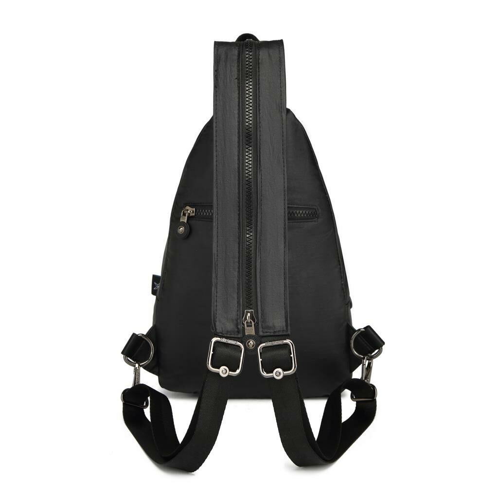 Metalik Kumaş Bodybag Askılı Sırt Çantası Smart Bags 1237 Siyah