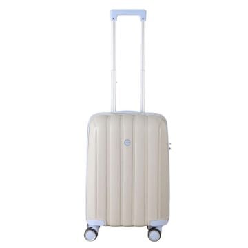 MÇS Kabin Boy Kırılmaz Silikon Seyahat Valizi Bavulu V305 Kemik/BebeMavisi