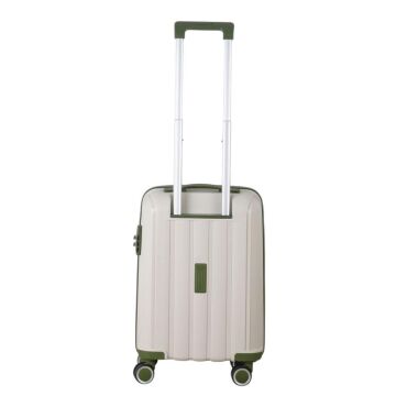 MÇS Kabin Boy Kırılmaz Silikon Seyahat Valizi Bavulu V305 Kemik/Haki
