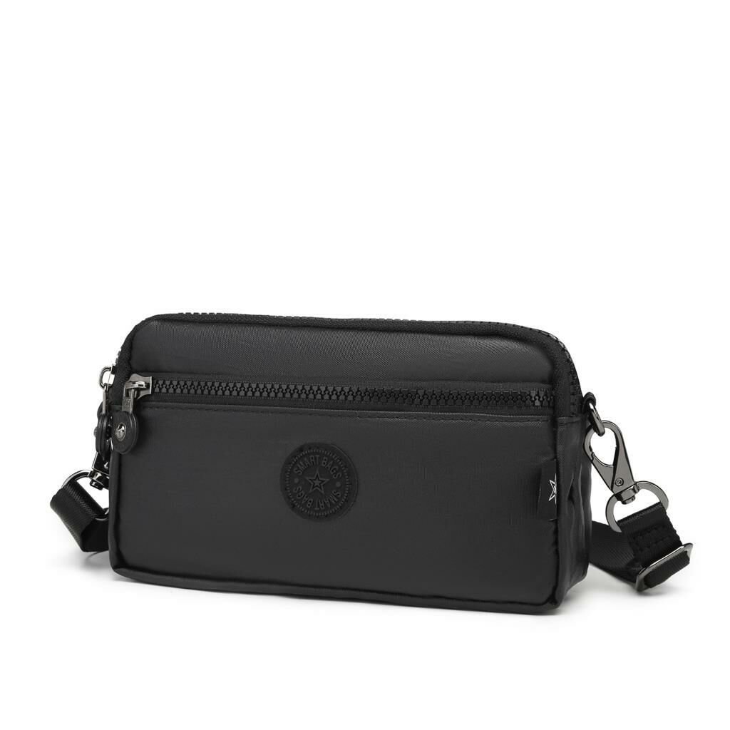 Metalik Kumaş Smart Bags Mini Boy Postacı Çantası ve Cüzdanı 1112