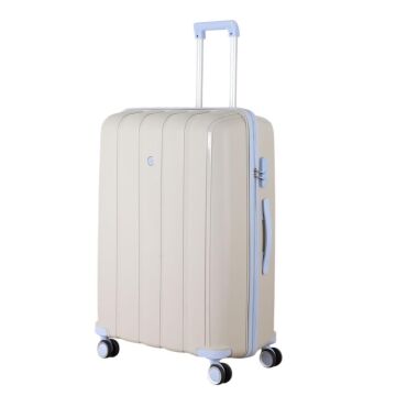 Mçs Valiz Büyük Boy Kırılmaz PP Silikon V305 Kemik/BebeMavisi