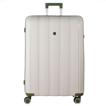 Mçs Valiz Büyük Boy Kırılmaz PP Silikon V305 Kemik/Haki