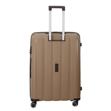 Mçs Valiz Büyük Boy Kırılmaz PP Silikon V305 Şampanya/AcıKahve