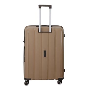 Mçs Valiz Büyük Boy Kırılmaz PP Silikon V305 Şampanya/AcıKahve