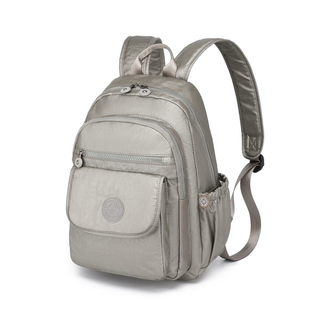 Metalik Kumaş Orta Boy Kadın Sırt Çantası Smart Bags 1187 Bakır