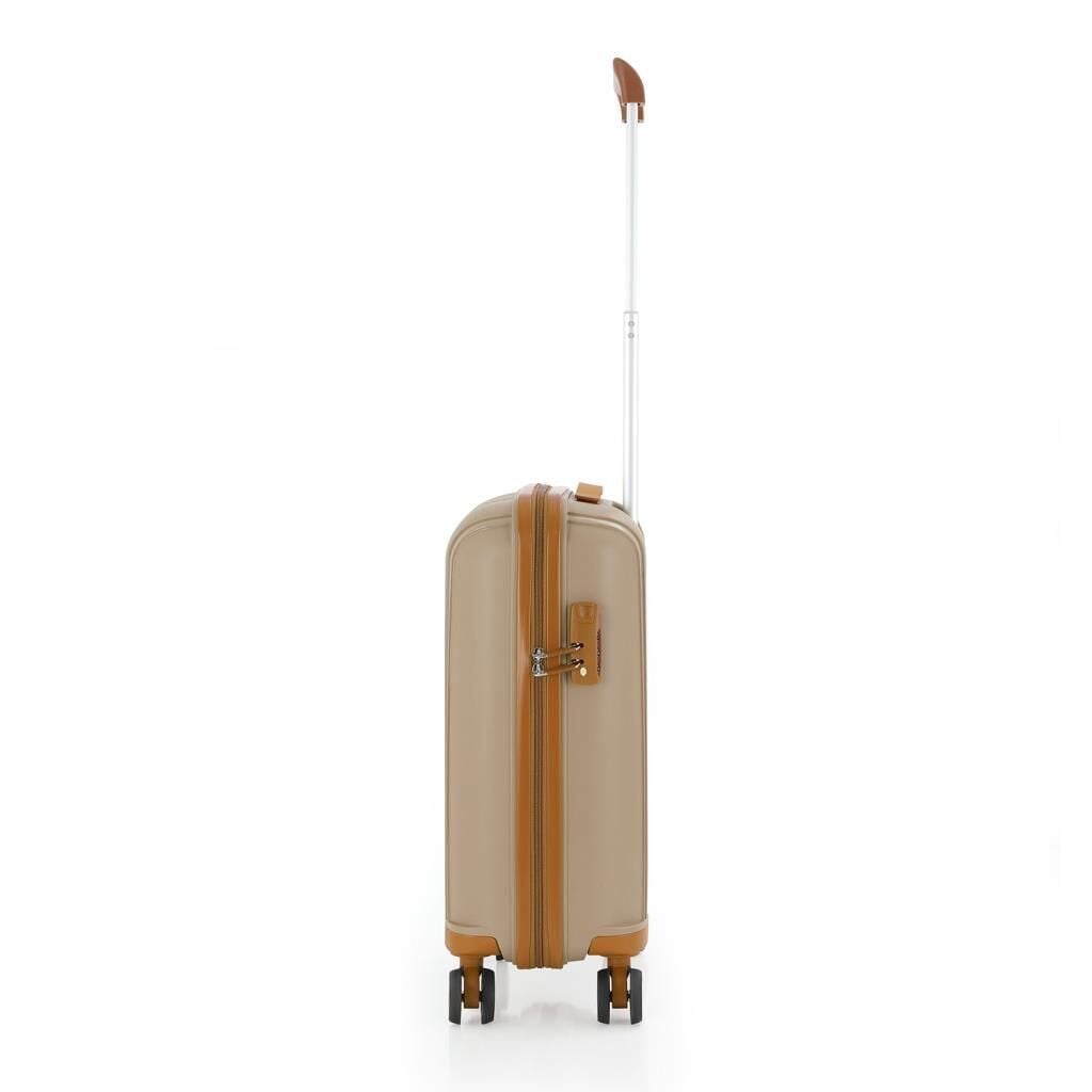 MÇS 3lü Set Kırılmaz Silikon Seyahat Valizi Bavulu V305 Şampanya/Hardal