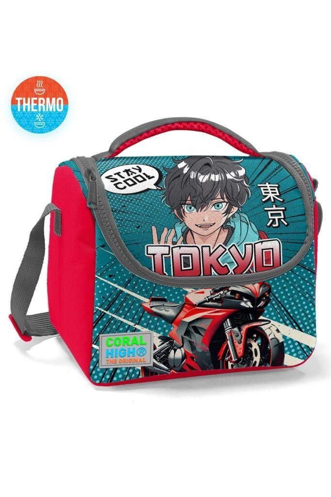 Coral High Thermo Beslenme Çantası Anime Motorsiklet Desen 11764