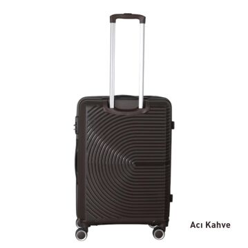 MÇS Orta Boy Kırılmaz Silikon Seyahat Valizi Bavulu V374 Acı Kahve