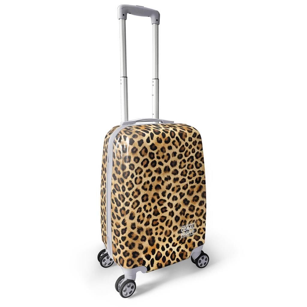 Coral High Kabin Boy 50 cm. Valiz Leopar Desenli 16550