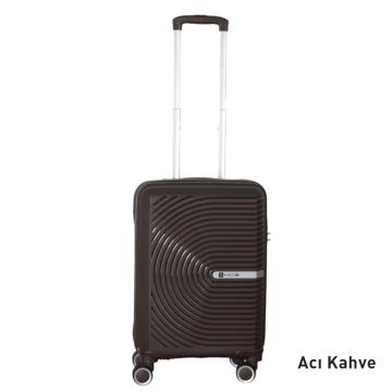 MÇS Kabin Boy Kırılmaz Silikon Seyahat Valizi Bavulu V374 Acı Kahve