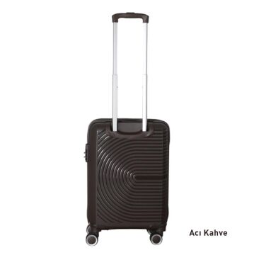 MÇS Kabin Boy Kırılmaz Silikon Seyahat Valizi Bavulu V374 Acı Kahve