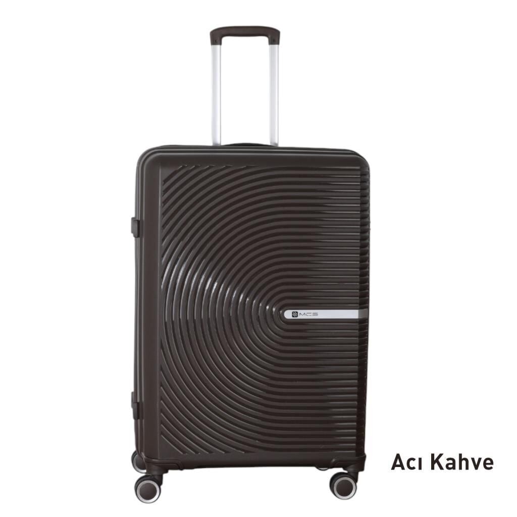 Mçs Valiz 3lü Set Kırılmaz PP Silikon AcıKahve
