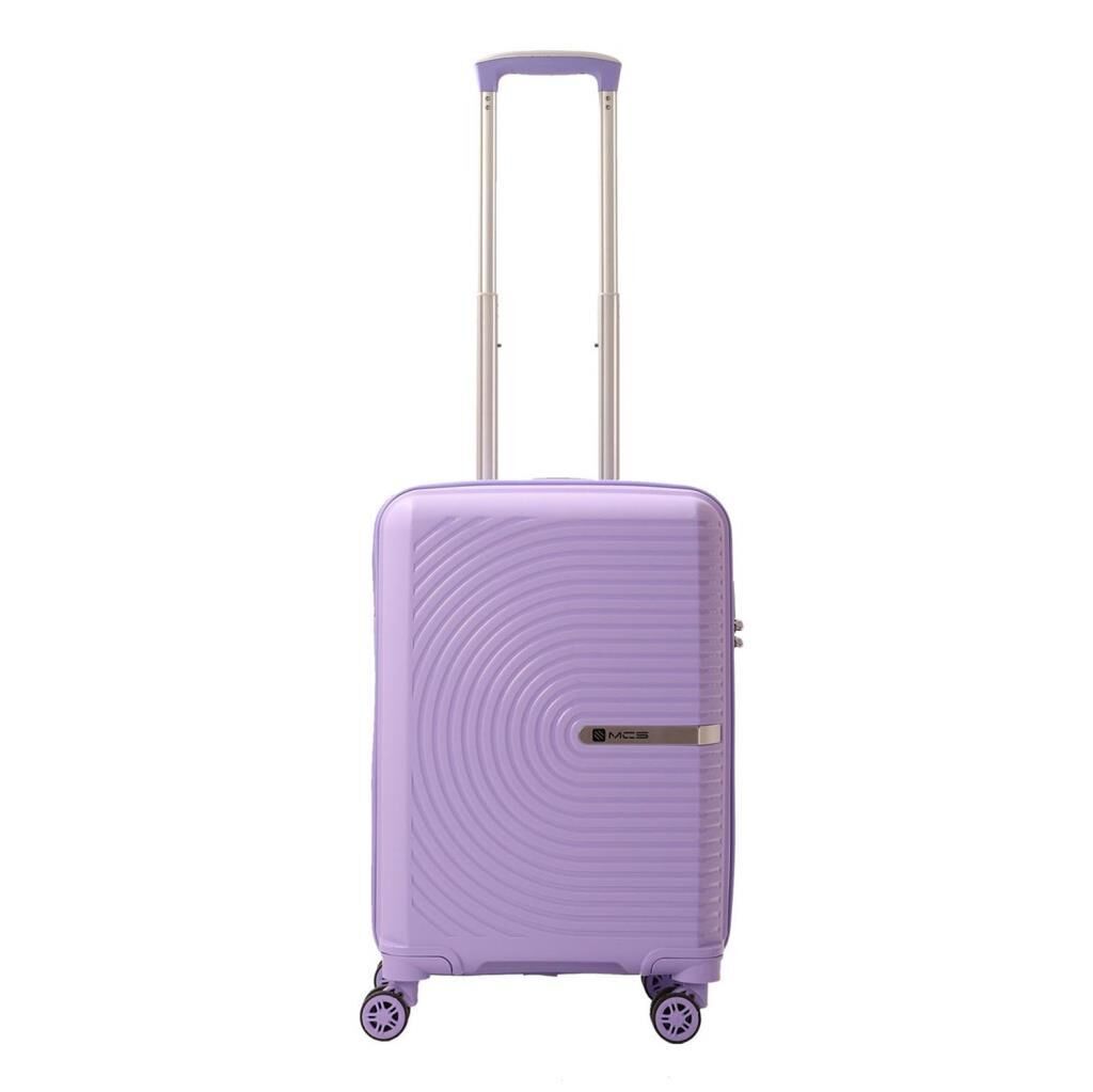 MÇS Bavul Orta ve Kabin 2li Set Kırılmaz Silikon Valiz V374 Lila
