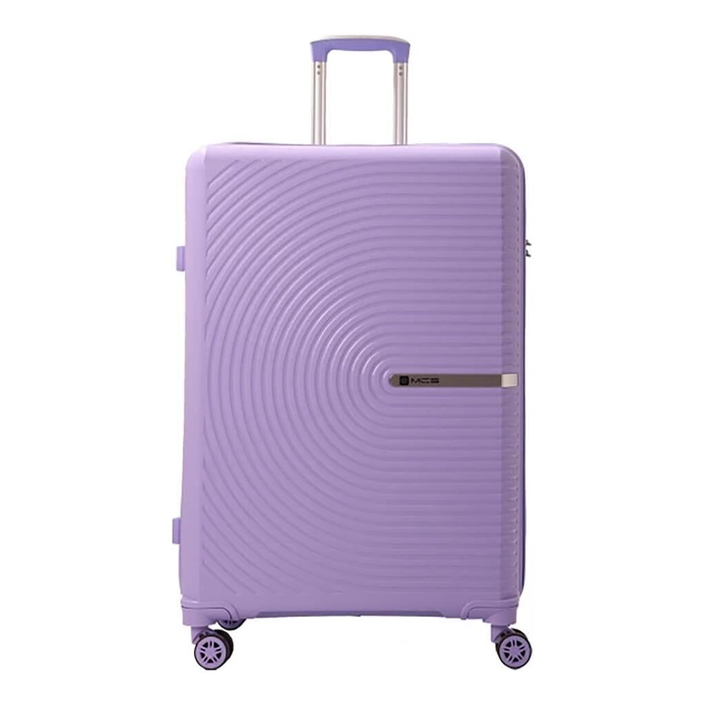 MÇS Bavul Orta ve Kabin 2li Set Kırılmaz Silikon Valiz V374 Lila