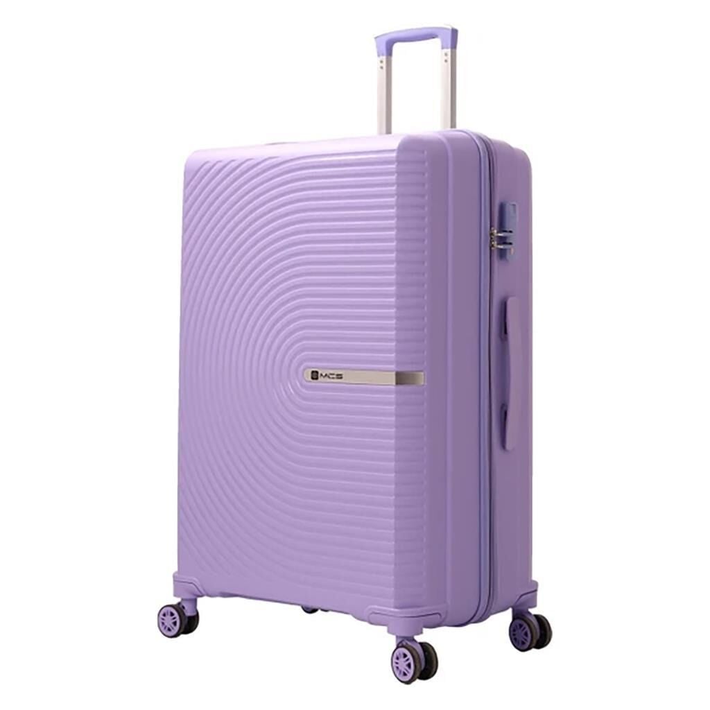 MÇS Bavul Orta ve Kabin 2li Set Kırılmaz Silikon Valiz V374 Lila