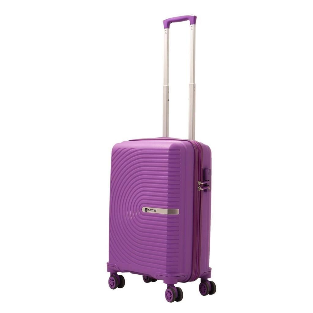 MÇS Bavul Orta ve Kabin 2li Set Kırılmaz Silikon Valiz V374 Mor