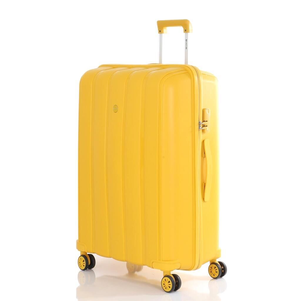 MÇS 3lü Set Kırılmaz Silikon Seyahat Valizi Bavulu V305 Sarı