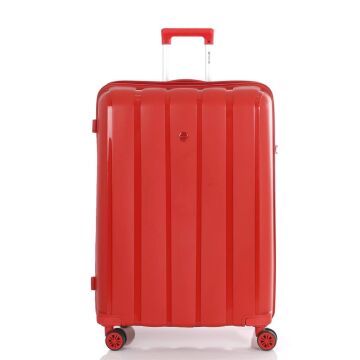 Mçs Valiz 3lü Set Kırılmaz PP Silikon Kırmızı