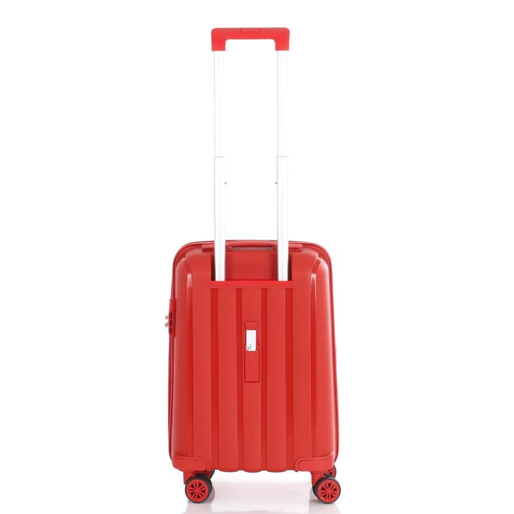 MÇS 3lü Set Kırılmaz Silikon Seyahat Valizi Bavulu V305 Kırmızı