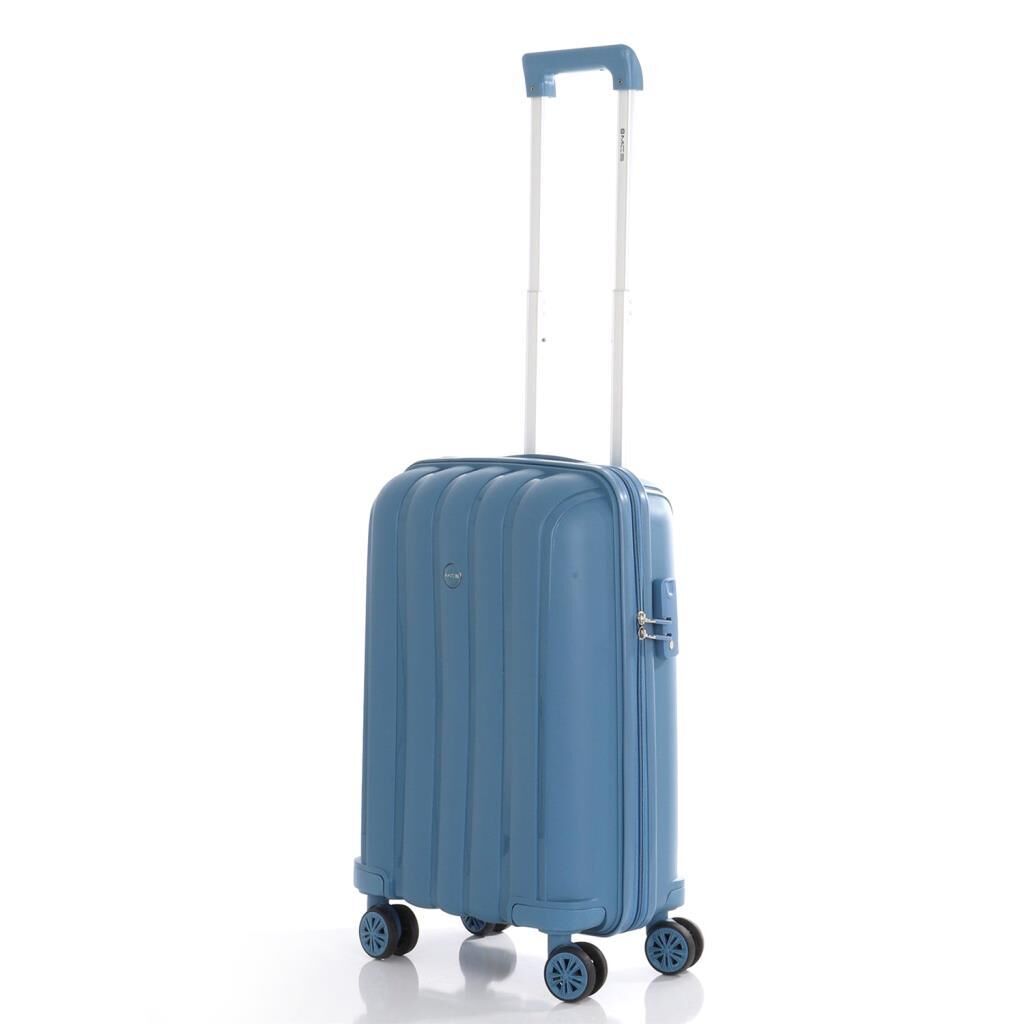 Mçs Valiz 3lü Set Kırılmaz PP Silikon Sky Blue