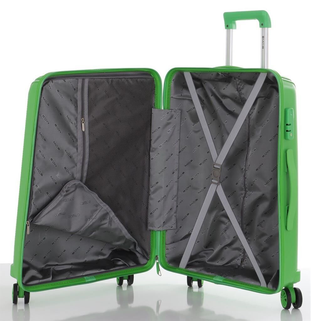 MÇS 3lü Set Kırılmaz Silikon Seyahat Valizi Bavulu V305 Fıstık Yeşil