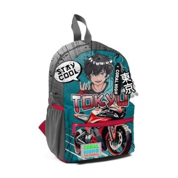 Coral High Küçük Boy Anaokulu Sırt Çantası Anime Motorsiklet 23564