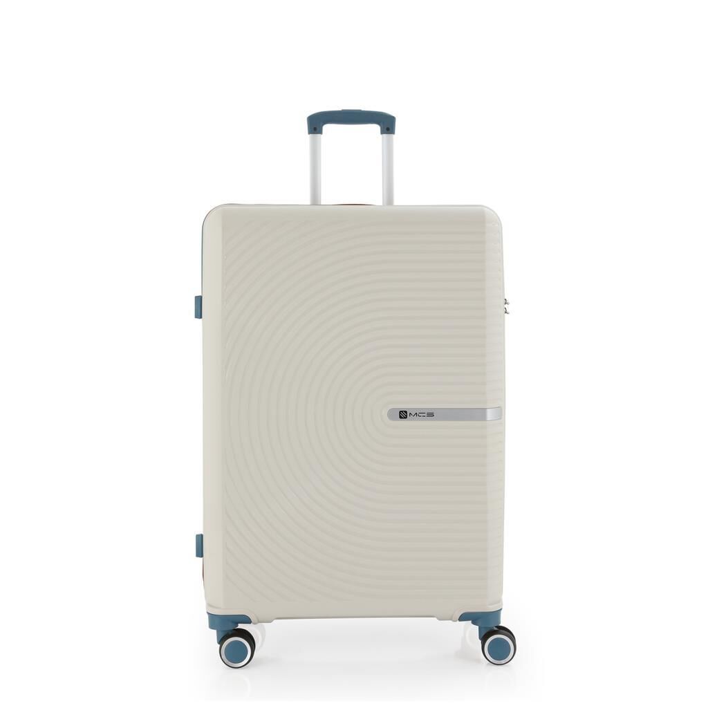 Mçs Valiz Orta ve Kabin Kırılmaz PP Silikon Kemik/SkyBlue