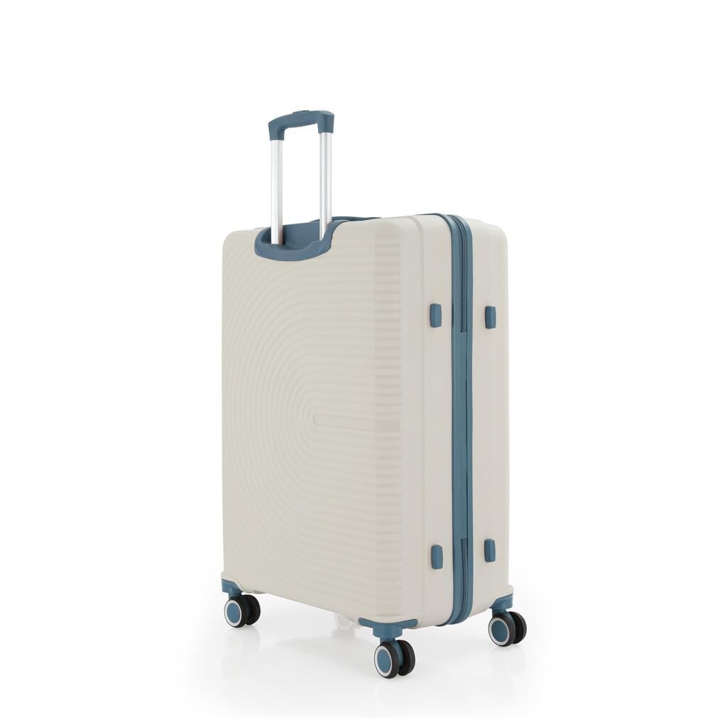 Mçs Valiz Orta ve Kabin Kırılmaz PP Silikon Kemik/SkyBlue