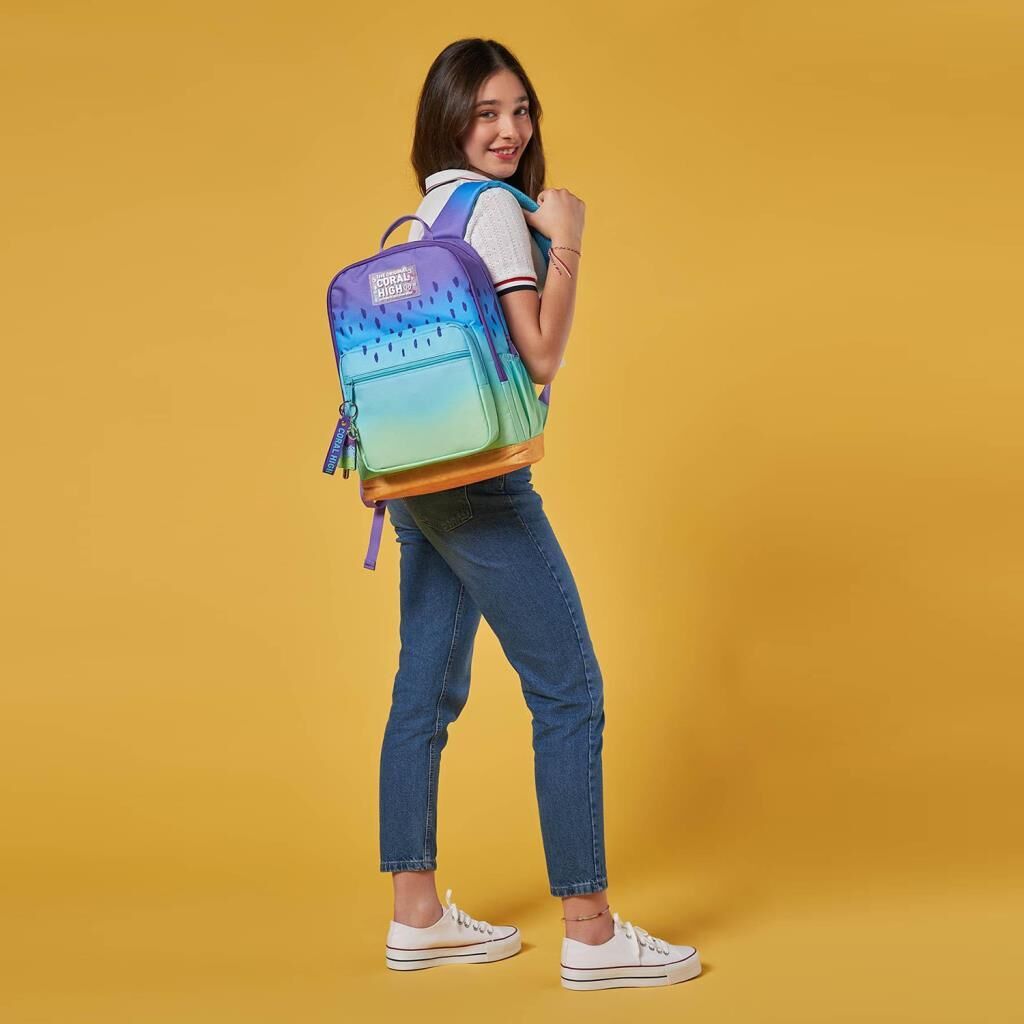 Coral High Mor Lila Renk Büyük Boy Okul Sırt Çantası 23637