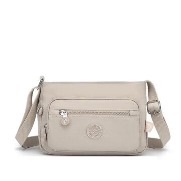 Krinkıl Kumaş Kadın Postacı Çantası Smart Bags 3270 Bej