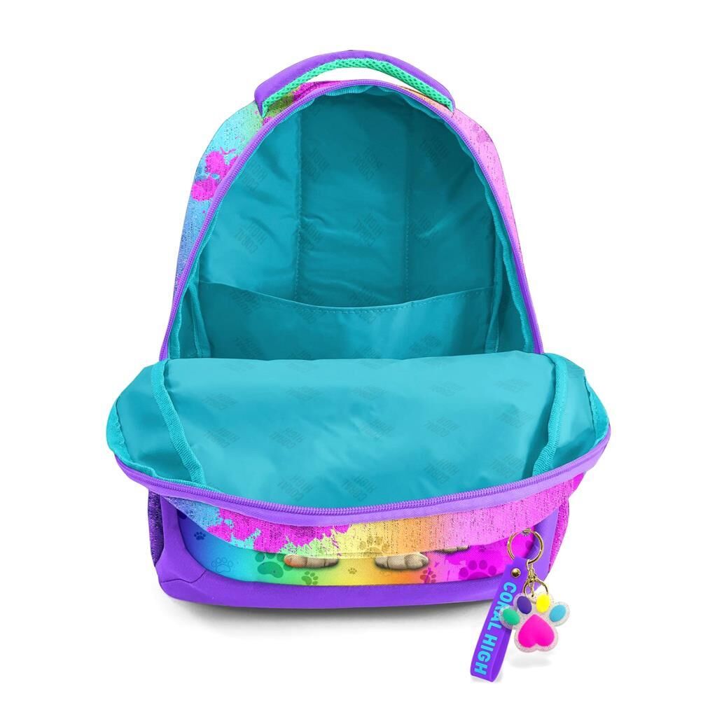 Coral High Pembe Köpek Desenli Büyük Boy Okul Sırt Çantası 23649